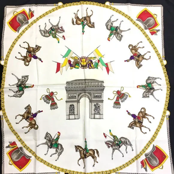 Celine Arc De Triomphe Multicolor Silk #77623C56 - Picture 6 of 8